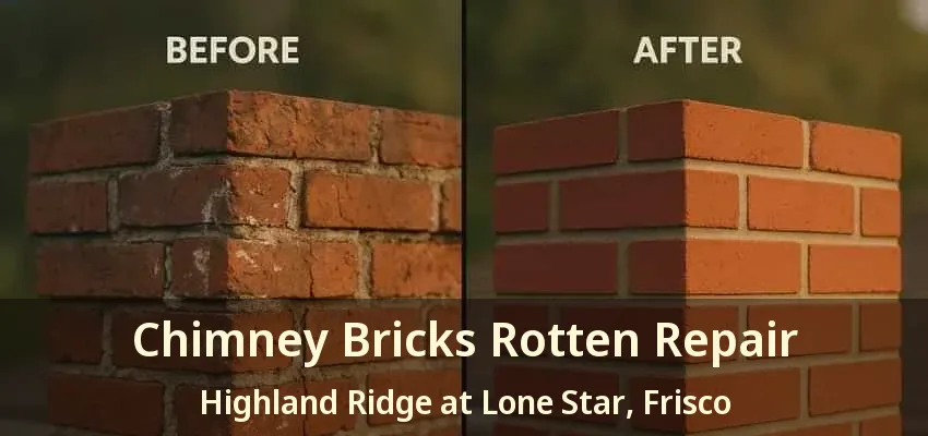 Chimney Bricks Rotten Repair Highland Ridge at Lone Star, Frisco - TX