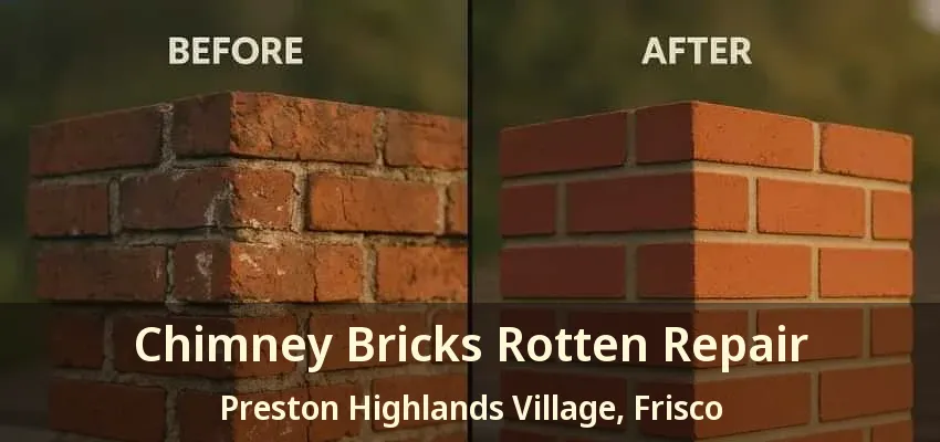 Chimney Bricks Rotten Repair Preston Highlands Village, Frisco - TX