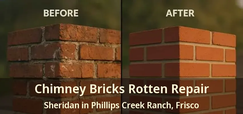 Chimney Bricks Rotten Repair Sheridan in Phillips Creek Ranch, Frisco - TX