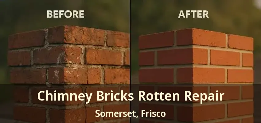 Chimney Bricks Rotten Repair Somerset, Frisco - TX
