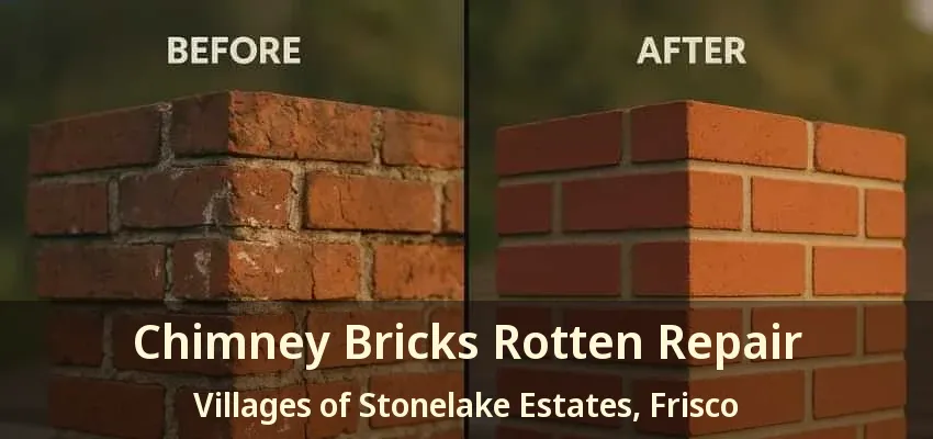 Chimney Bricks Rotten Repair Villages of Stonelake Estates, Frisco - TX