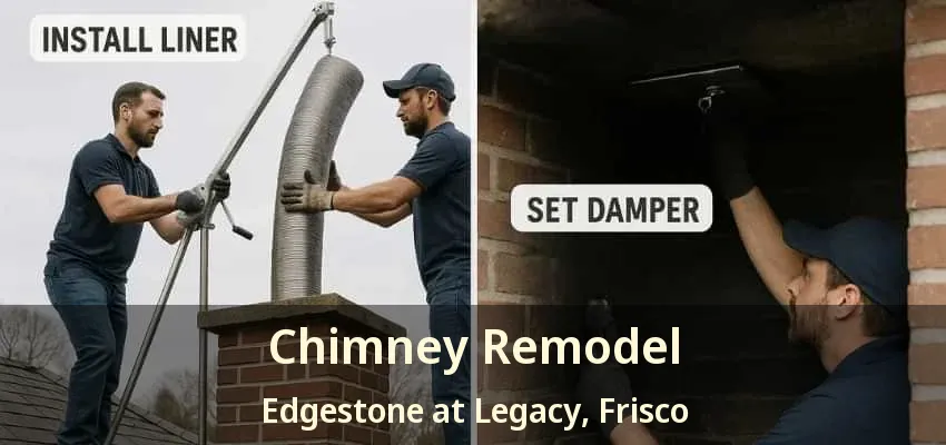 Chimney Remodel Edgestone at Legacy, Frisco - TX