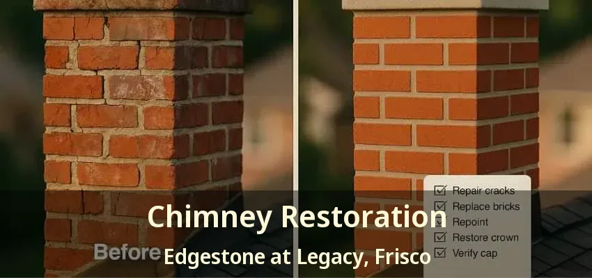 Chimney Restoration Edgestone at Legacy, Frisco - TX