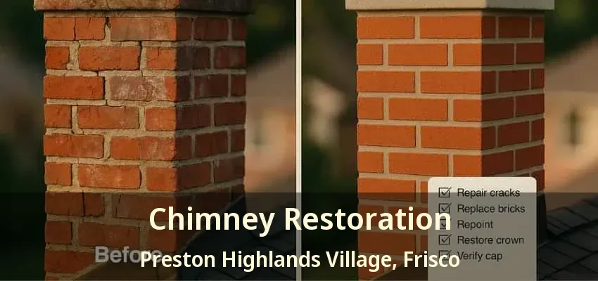 Chimney Restoration Preston Highlands Village, Frisco - TX