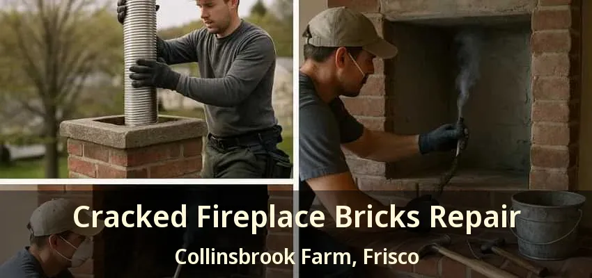 Cracked Fireplace Bricks Repair Collinsbrook Farm, Frisco - TX