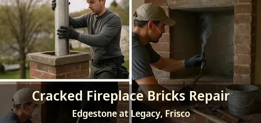 Cracked Fireplace Bricks Repair Edgestone at Legacy, Frisco - TX