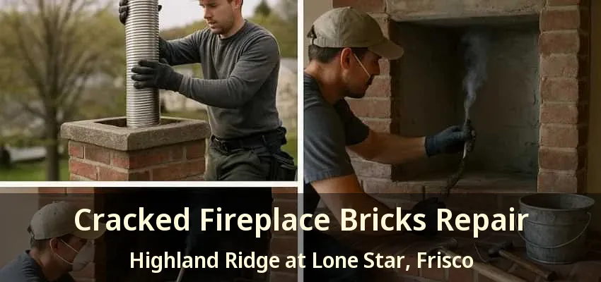 Cracked Fireplace Bricks Repair Highland Ridge at Lone Star, Frisco - TX