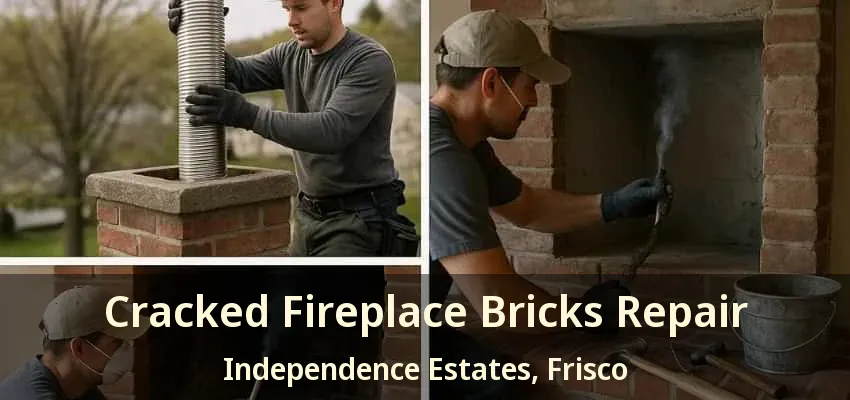 Cracked Fireplace Bricks Repair Independence Estates, Frisco - TX