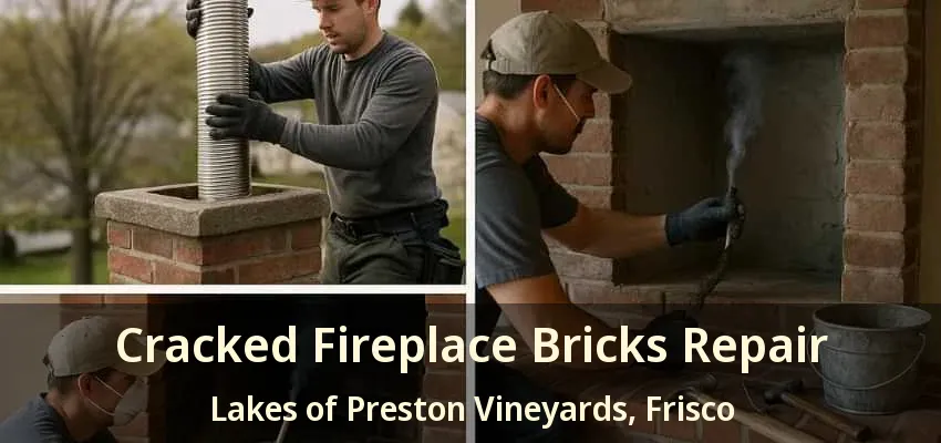 Cracked Fireplace Bricks Repair Lakes of Preston Vineyards, Frisco - TX