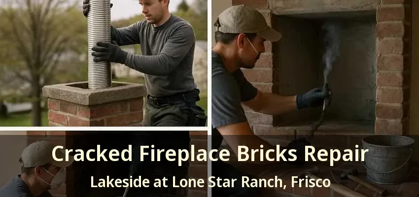 Cracked Fireplace Bricks Repair Lakeside at Lone Star Ranch, Frisco - TX
