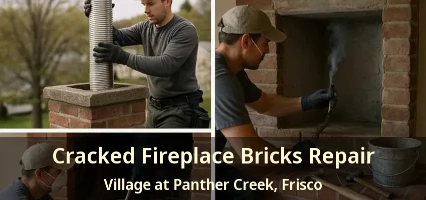 Cracked Fireplace Bricks Repair Village at Panther Creek, Frisco - TX