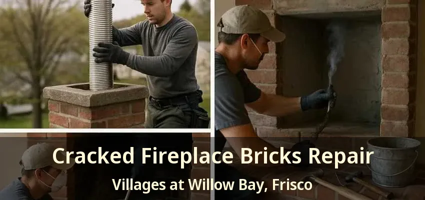 Cracked Fireplace Bricks Repair Villages at Willow Bay, Frisco - TX