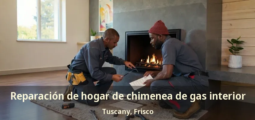 Reparación de hogar de chimenea de gas interior Tuscany, Frisco - TX