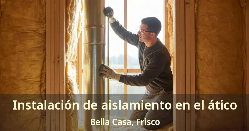Instalación de aislamiento en el ático Bella Casa, Frisco - TX