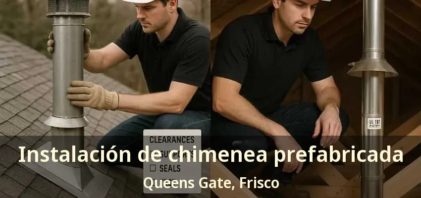 Instalación de chimenea prefabricada Queens Gate, Frisco - TX