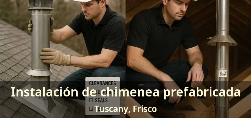 Instalación de chimenea prefabricada Tuscany, Frisco - TX