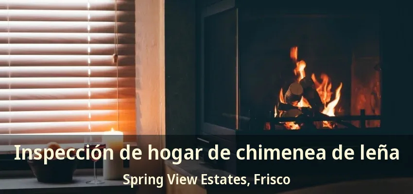Inspección de hogar de chimenea de leña Spring View Estates, Frisco - TX