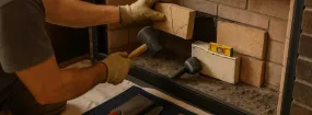 Cracked Fireplace Bricks Repair Waterford Falls, Frisco